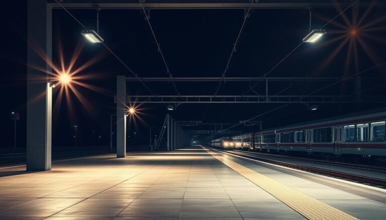 iluminação para ferrovias